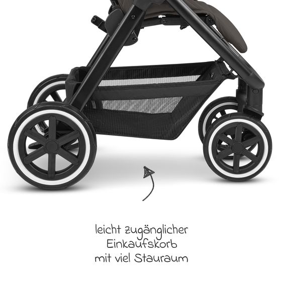 ABC Design Buggy & Sportwagen Avus Air mit Lufträdern - Einhand-Faltung und höhenverstellbarem Schieber (bis 25 kg belastbar) - Cloud