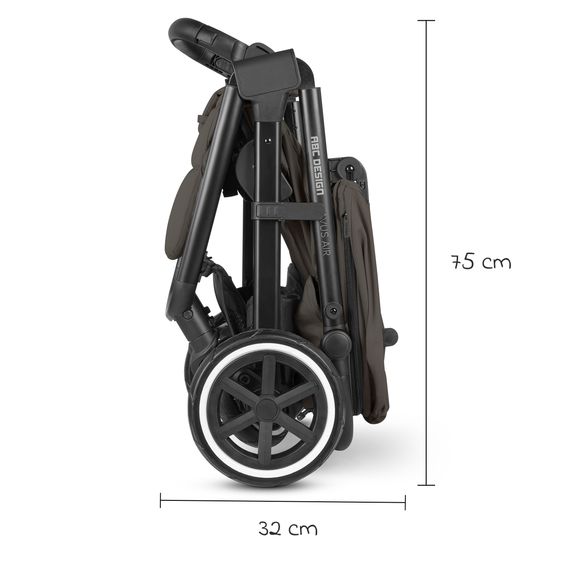 ABC Design Buggy & Sportwagen Avus Air mit Lufträdern - Einhand-Faltung und höhenverstellbarem Schieber (bis 25 kg belastbar) - Cloud