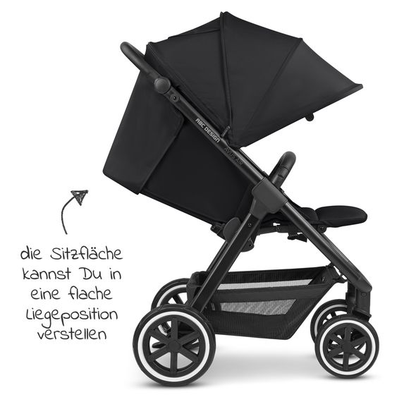 ABC Design Buggy & Sportwagen Avus Air mit Lufträdern - Einhand-Faltung und höhenverstellbarem Schieber (bis 25 kg belastbar) - Ink