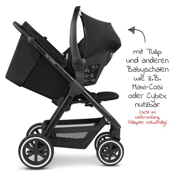 ABC Design Buggy & Sportwagen Avus Air mit Lufträdern - Einhand-Faltung und höhenverstellbarem Schieber (bis 25 kg belastbar) - Ink