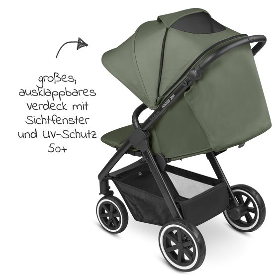 ABC Design Buggy & Sportwagen Avus Air mit Lufträdern - Einhand-Faltung und höhenverstellbarem Schieber (bis 25 kg belastbar) - Olive