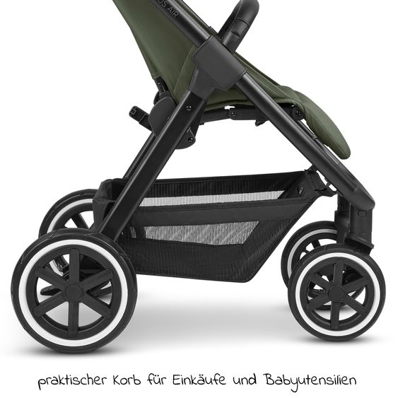 ABC Design Buggy & Sportwagen Avus Air mit Lufträdern - Einhand-Faltung und höhenverstellbarem Schieber (bis 25 kg belastbar) - Olive