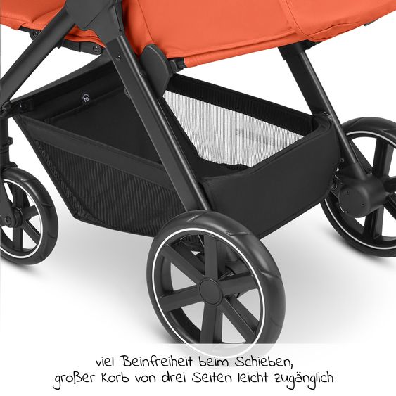 ABC Design Buggy & Sportwagen Avus mit Einhand-Faltung und höhenverstellbarem Schieber (bis 25 kg belastbar) - Carrot