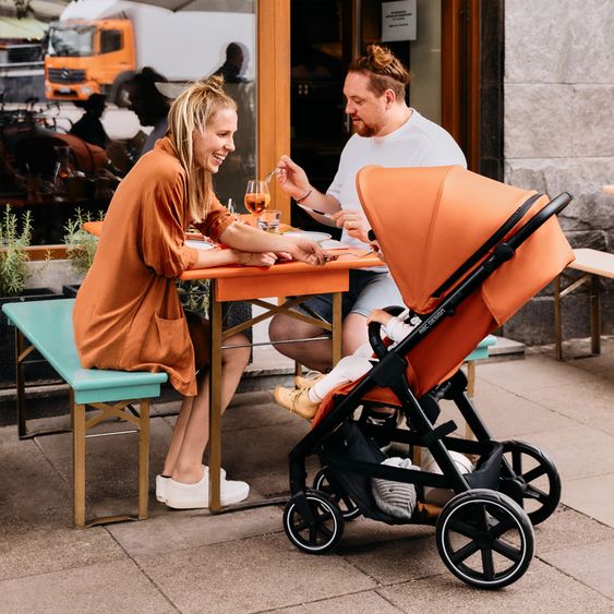 ABC Design Buggy & Sportwagen Avus mit Einhand-Faltung und höhenverstellbarem Schieber (bis 25 kg belastbar) - Carrot