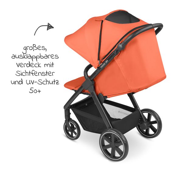 ABC Design Buggy & Sportwagen Avus mit Einhand-Faltung und höhenverstellbarem Schieber (bis 25 kg belastbar) - Carrot