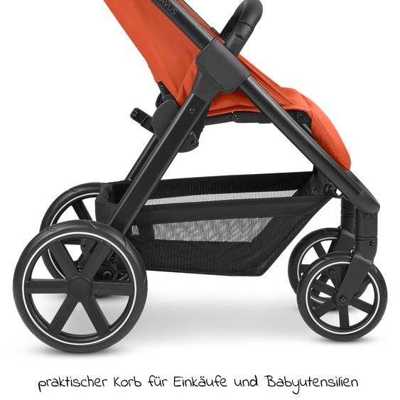 ABC Design Buggy & Sportwagen Avus mit Einhand-Faltung und höhenverstellbarem Schieber (bis 25 kg belastbar) - Carrot