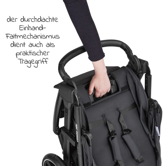 ABC Design Buggy & Sportwagen Avus mit Einhand-Faltung und höhenverstellbarem Schieber (bis 25 kg belastbar) - Classic Edition - Ink