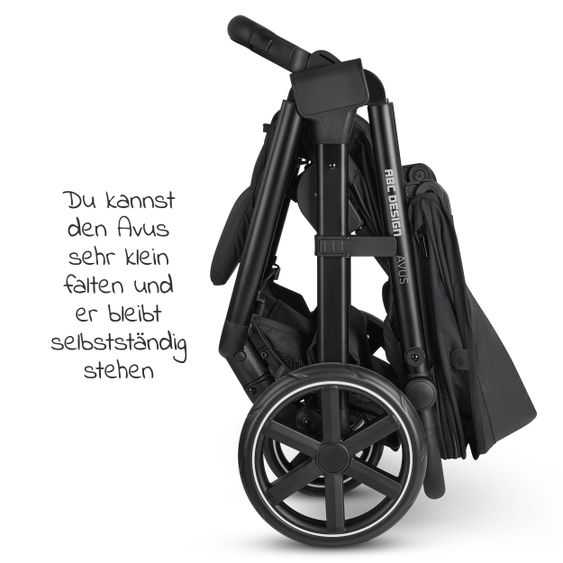 ABC Design Buggy & Sportwagen Avus mit Einhand-Faltung und höhenverstellbarem Schieber (bis 25 kg belastbar) - Classic Edition - Ink