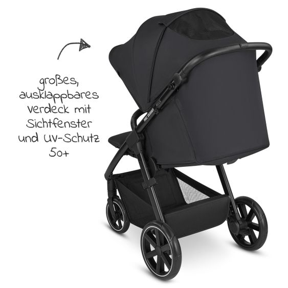 ABC Design Buggy & Sportwagen Avus mit Einhand-Faltung und höhenverstellbarem Schieber (bis 25 kg belastbar) - Classic Edition - Ink