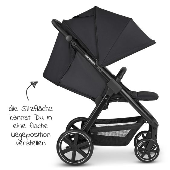 ABC Design Buggy & Sportwagen Avus mit Einhand-Faltung und höhenverstellbarem Schieber (bis 25 kg belastbar) - Classic Edition - Ink