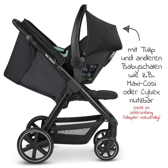ABC Design Buggy & Sportwagen Avus mit Einhand-Faltung und höhenverstellbarem Schieber (bis 25 kg belastbar) - Classic Edition - Ink