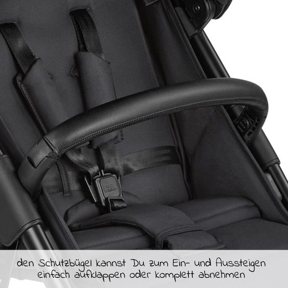 ABC Design Buggy & Sportwagen Avus mit Einhand-Faltung und höhenverstellbarem Schieber (bis 25 kg belastbar) - Classic Edition - Ink