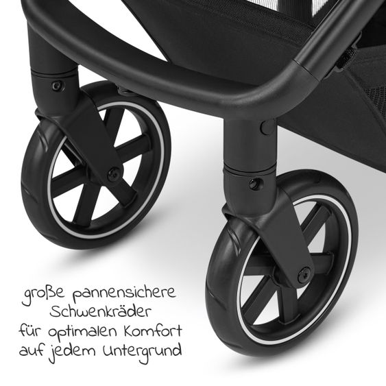 ABC Design Buggy & Sportwagen Avus mit Einhand-Faltung und höhenverstellbarem Schieber (bis 25 kg belastbar) - Classic Edition - Ink