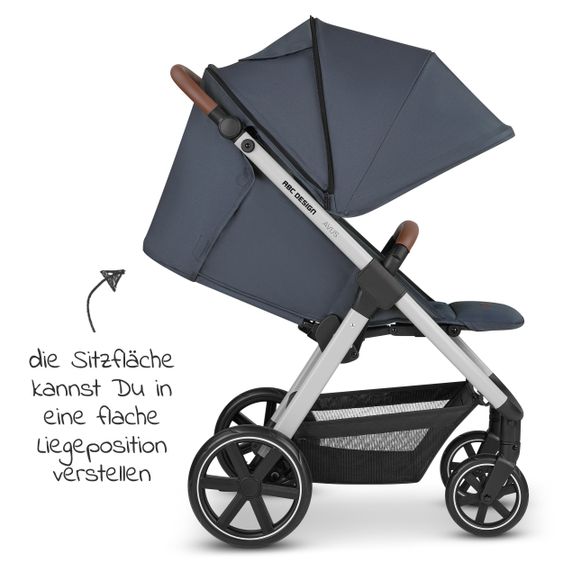 ABC Design Buggy & Sportwagen Avus mit Einhand-Faltung und höhenverstellbarem Schieber (bis 25 kg belastbar) - Classic Edition - Lake