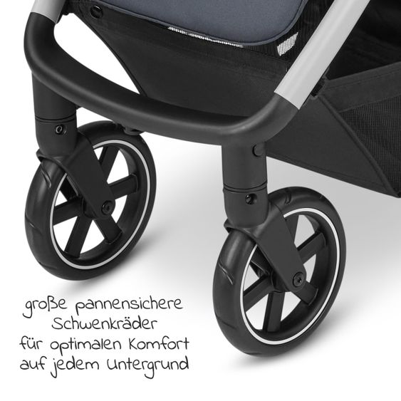 ABC Design Buggy & Sportwagen Avus mit Einhand-Faltung und höhenverstellbarem Schieber (bis 25 kg belastbar) - Classic Edition - Lake