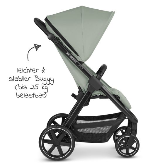 ABC Design Buggy & Sportwagen Avus mit Einhand-Faltung und höhenverstellbarem Schieber (bis 25 kg belastbar) - Classic Edition - Pine