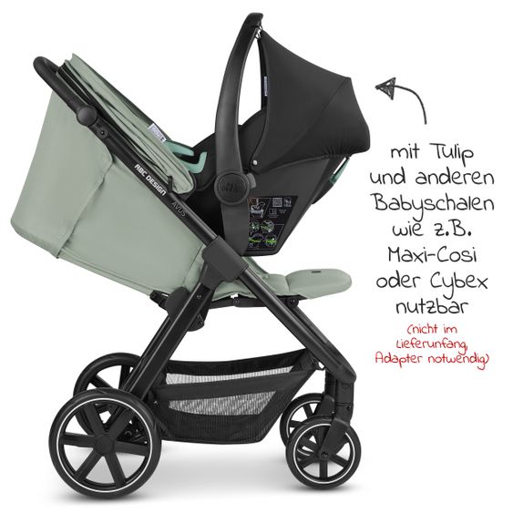 ABC Design Buggy & Sportwagen Avus mit Einhand-Faltung und höhenverstellbarem Schieber (bis 25 kg belastbar) - Classic Edition - Pine