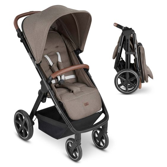 ABC Design Buggy & Sportwagen Avus mit Einhand-Faltung und höhenverstellbarem Schieber (bis 25 kg belastbar) - Fashion Edition - Nature