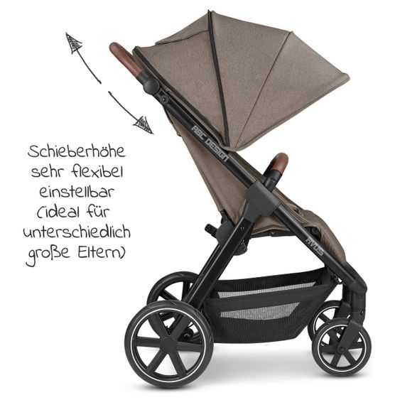 ABC Design Buggy & Sportwagen Avus mit Einhand-Faltung und höhenverstellbarem Schieber (bis 25 kg belastbar) - Fashion Edition - Nature