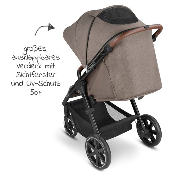 ABC Design Buggy & Sportwagen Avus mit Einhand-Faltung und höhenverstellbarem Schieber (bis 25 kg belastbar) - Fashion Edition - Nature