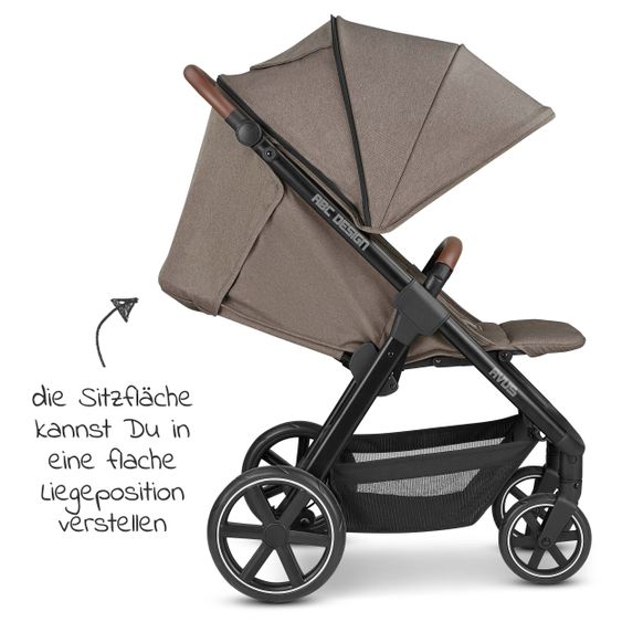 ABC Design Buggy & Sportwagen Avus mit Einhand-Faltung und höhenverstellbarem Schieber (bis 25 kg belastbar) - Fashion Edition - Nature