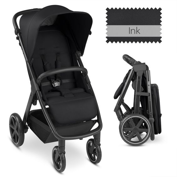 ABC Design Buggy & Sportwagen Avus mit Einhand-Faltung und höhenverstellbarem Schieber (bis 25 kg belastbar) - Ink