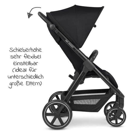 ABC Design Buggy & Sportwagen Avus mit Einhand-Faltung und höhenverstellbarem Schieber (bis 25 kg belastbar) - Ink