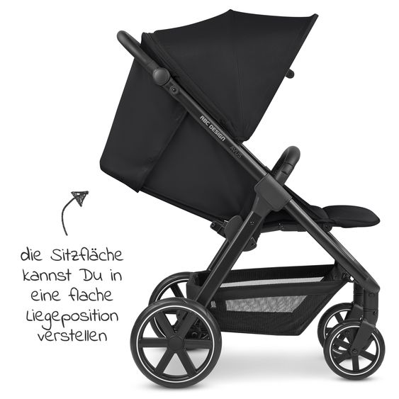 ABC Design Buggy & Sportwagen Avus mit Einhand-Faltung und höhenverstellbarem Schieber (bis 25 kg belastbar) - Ink