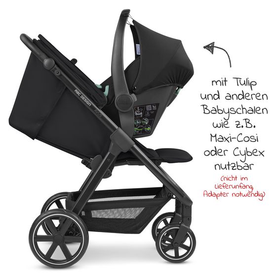 ABC Design Buggy & Sportwagen Avus mit Einhand-Faltung und höhenverstellbarem Schieber (bis 25 kg belastbar) - Ink