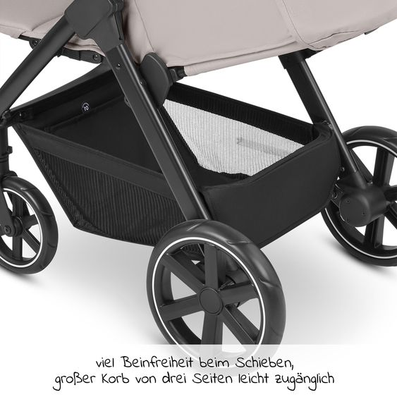 ABC Design Buggy & Sportwagen Avus mit Einhand-Faltung und höhenverstellbarem Schieber (bis 25 kg belastbar) - Powder