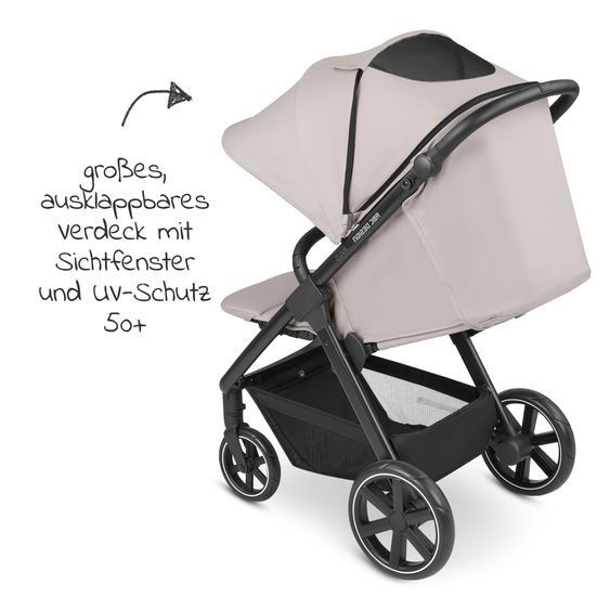 ABC Design Buggy & Sportwagen Avus mit Einhand-Faltung und höhenverstellbarem Schieber (bis 25 kg belastbar) - Powder