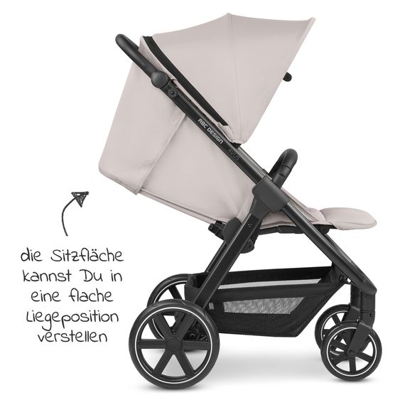 ABC Design Buggy & Sportwagen Avus mit Einhand-Faltung und höhenverstellbarem Schieber (bis 25 kg belastbar) - Powder