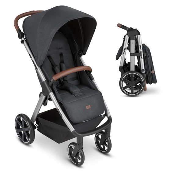 ABC Design Buggy & Sportwagen Avus mit Einhand-Faltung und höhenverstellbarem Schieber (bis 25 kg belastbar) - Storm
