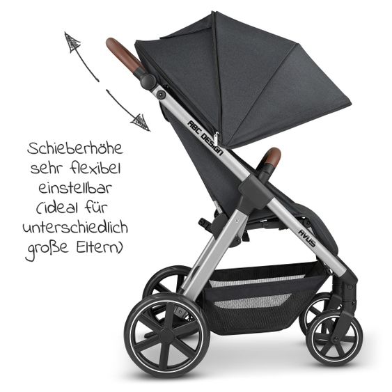 ABC Design Buggy & Sportwagen Avus mit Einhand-Faltung und höhenverstellbarem Schieber (bis 25 kg belastbar) - Storm