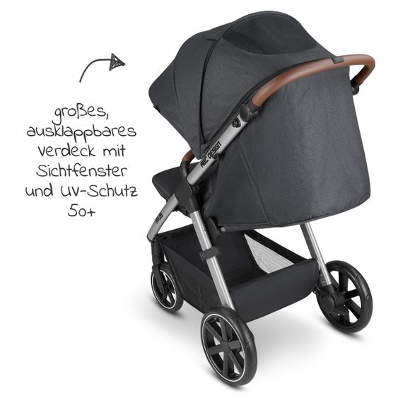 ABC Design Buggy & Sportwagen Avus mit Einhand-Faltung und höhenverstellbarem Schieber (bis 25 kg belastbar) - Storm
