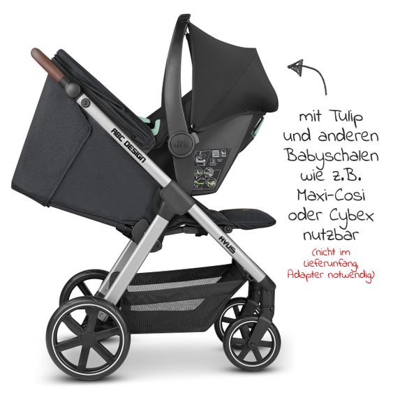 ABC Design Buggy & Sportwagen Avus mit Einhand-Faltung und höhenverstellbarem Schieber (bis 25 kg belastbar) - Storm