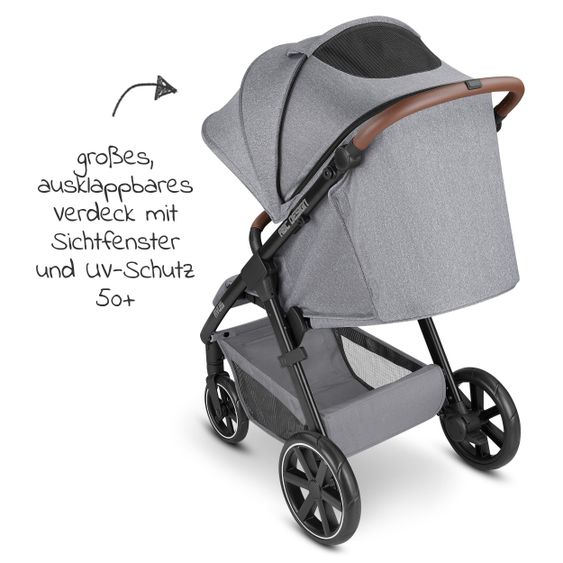 ABC Design Buggy & Sportwagen Avus mit Einhand-Faltung und höhenverstellbarem Schieber (bis 25 kg belastbar) - Tin