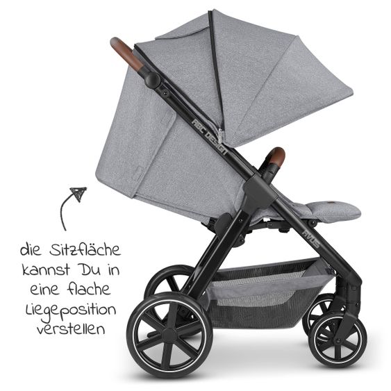 ABC Design Buggy & Sportwagen Avus mit Einhand-Faltung und höhenverstellbarem Schieber (bis 25 kg belastbar) - Tin