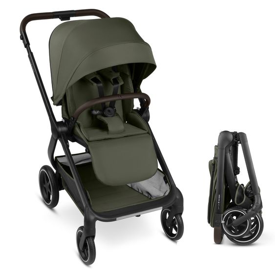 ABC Design Buggy & Sportwagen City Life bis 22 kg belastbar mit wendbarer Sitzeinheit, Teleskopschiebr, Liegeposition & Einkaufskorb für 10 kg - Avocado