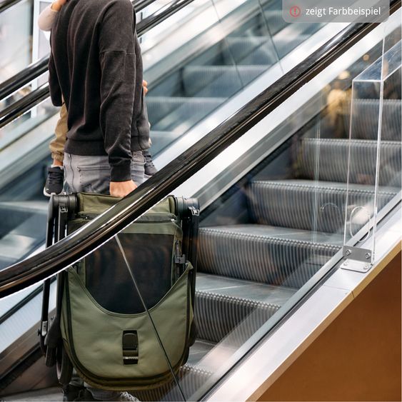 ABC Design Passeggino Leggero & Sportivo City Life fino a 22 kg con seduta reversibile, maniglione telescopico, posizione sdraiata e cestino portaoggetti da 10 kg incl. pacchetto protezione - Nature