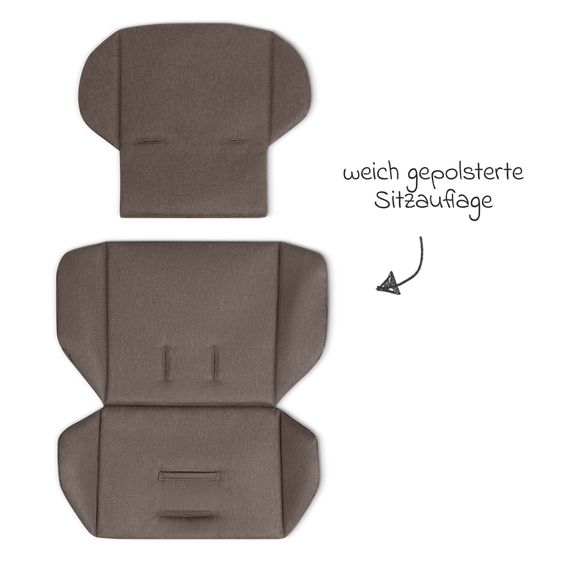 ABC Design Buggy & Sportwagen City Life bis 22 kg belastbar mit wendbarer Sitzeinheit, Teleskopschiebr, Liegeposition & Einkaufskorb für 10 kg - Nature