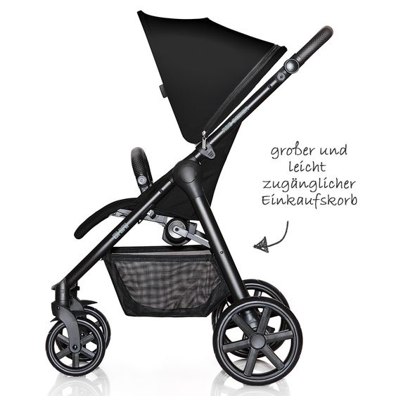 ABC Design Buggy & Sportwagen Okini - bis 22 kg (ca. 4 Jahre) - Black