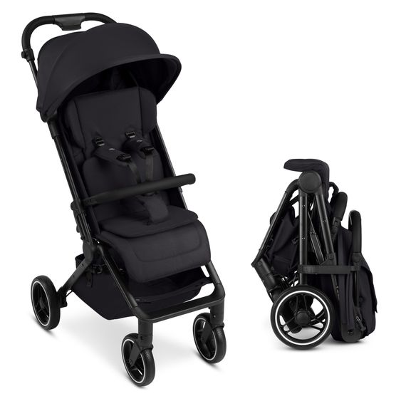 ABC Design Buggy & Sportwagen Ping 3 Trekking bis 22 kg mit flacher Liegeposition inkl. Sitzeinlage, Transporttasche & Tragegurt - Pure - Coal