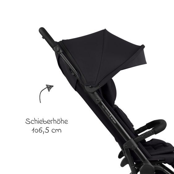 ABC Design Buggy & Sportwagen Ping 3 Trekking bis 22 kg mit flacher Liegeposition inkl. Sitzeinlage, Transporttasche & Tragegurt - Pure - Coal