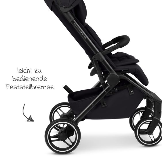 ABC Design Buggy & Sportwagen Ping 3 Trekking bis 22 kg mit flacher Liegeposition inkl. Sitzeinlage, Transporttasche & Tragegurt - Pure - Coal