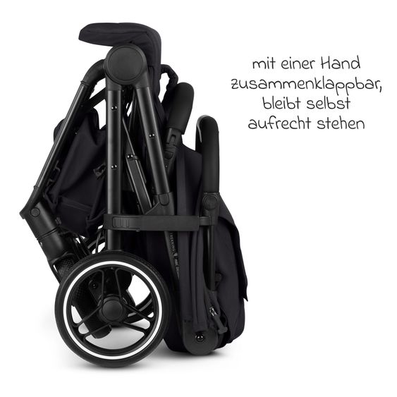 ABC Design Buggy & Sportwagen Ping 3 Trekking bis 22 kg mit flacher Liegeposition inkl. Sitzeinlage, Transporttasche & Tragegurt - Pure - Coal