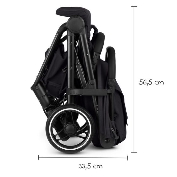 ABC Design Buggy & Sportwagen Ping 3 Trekking bis 22 kg mit flacher Liegeposition inkl. Sitzeinlage, Transporttasche & Tragegurt - Pure - Coal