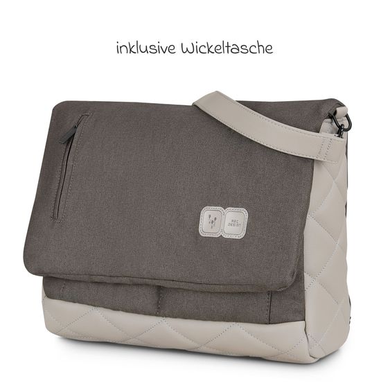 ABC Design Buggy & Sportwagen Ping 3 Trekking bis 22 kg mit flacher Liegeposition inkl. Wickeltassche, Sitzeinlage, Transporttasche & Tragegurt - Pure - Camel