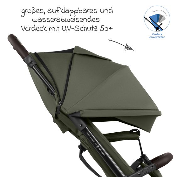 ABC Design Poussette & Sportwagen Ping 4 Trekking Jusqu’à 22 Kg Chargeable avec Position Allongée Incl. Pack De Protection - Pes