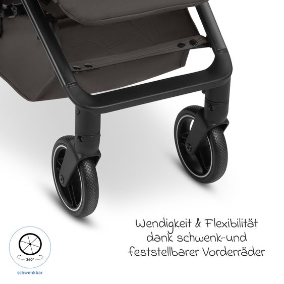 ABC Design Poussette & Sportwagen Ping 4 Trekking Jusqu'à 22 Kg Charge Avec Position Allongée - Noix